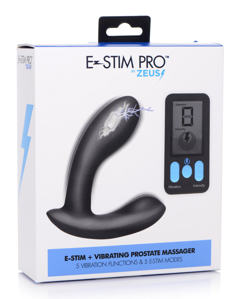 E-Stim and Vibrating Prostate Massager - Black