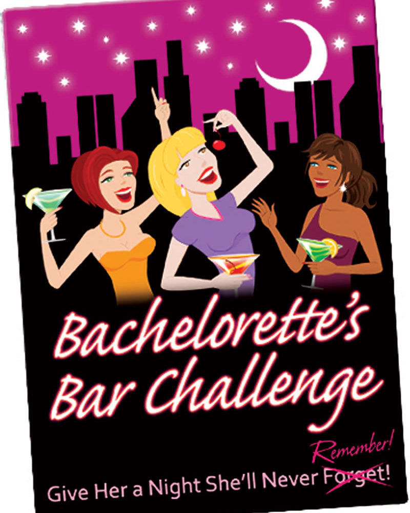 Tarjetas de desafío de barra para solteras