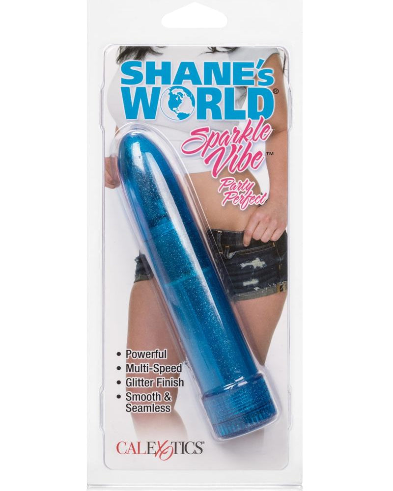 Vibrador Sparkle de Shanes World, color azul