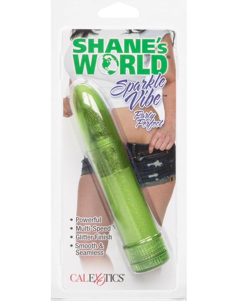 Vibrador Sparkle de Shanes World, color verde