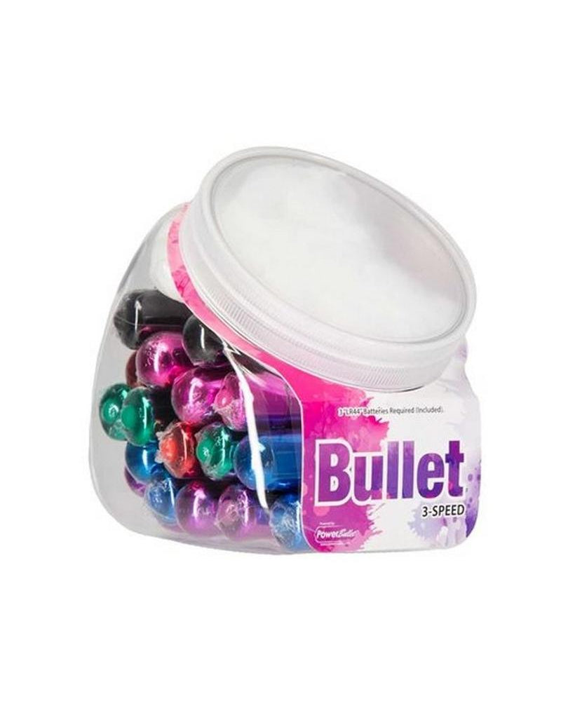 Power Bullet 3 Speed Waterproof Assorted Colors 24 Each Per Bowl