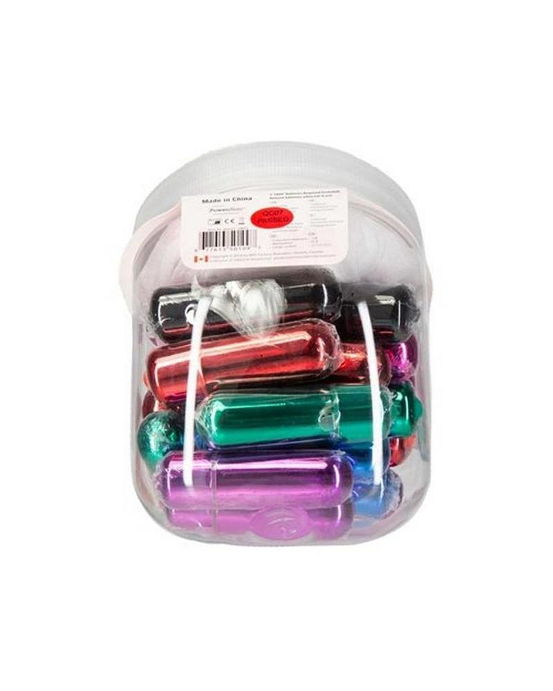 Power Bullet 3 Speed Waterproof Assorted Colors 24 Each Per Bowl