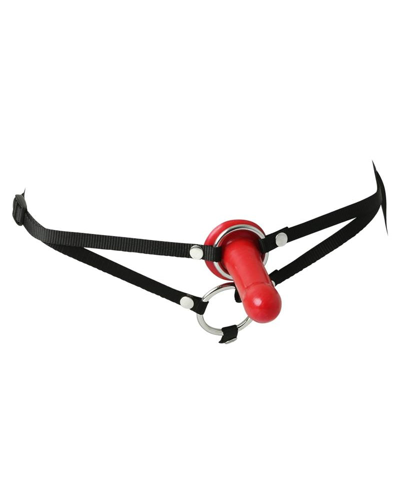 Arnés de doble penetración con correa para hombre