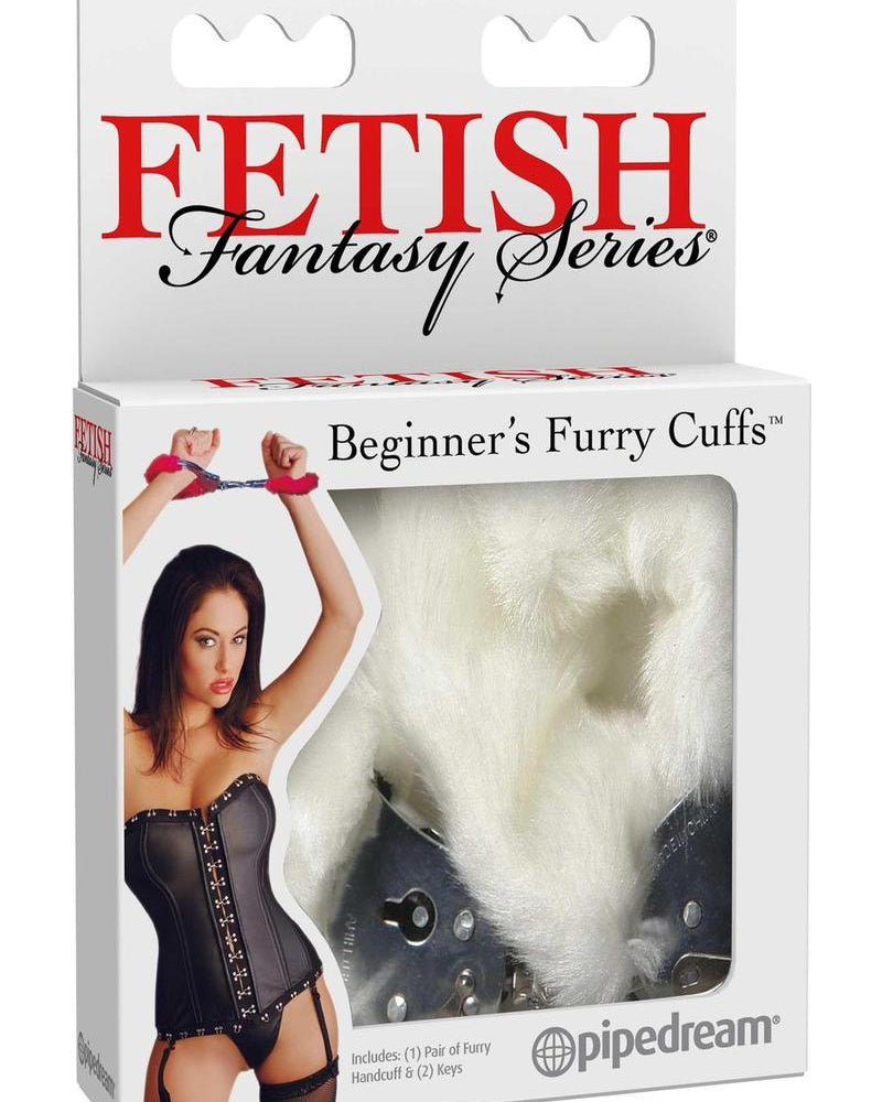 Fetish Fantasy Series Beginners Furry Cuffs White