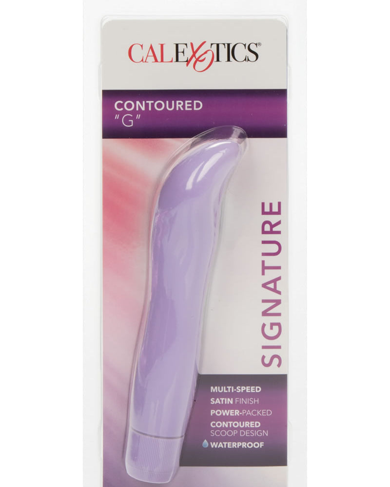 Vibrador G Vibe Signature Contoured resistente al agua, morado, 6 pulgadas