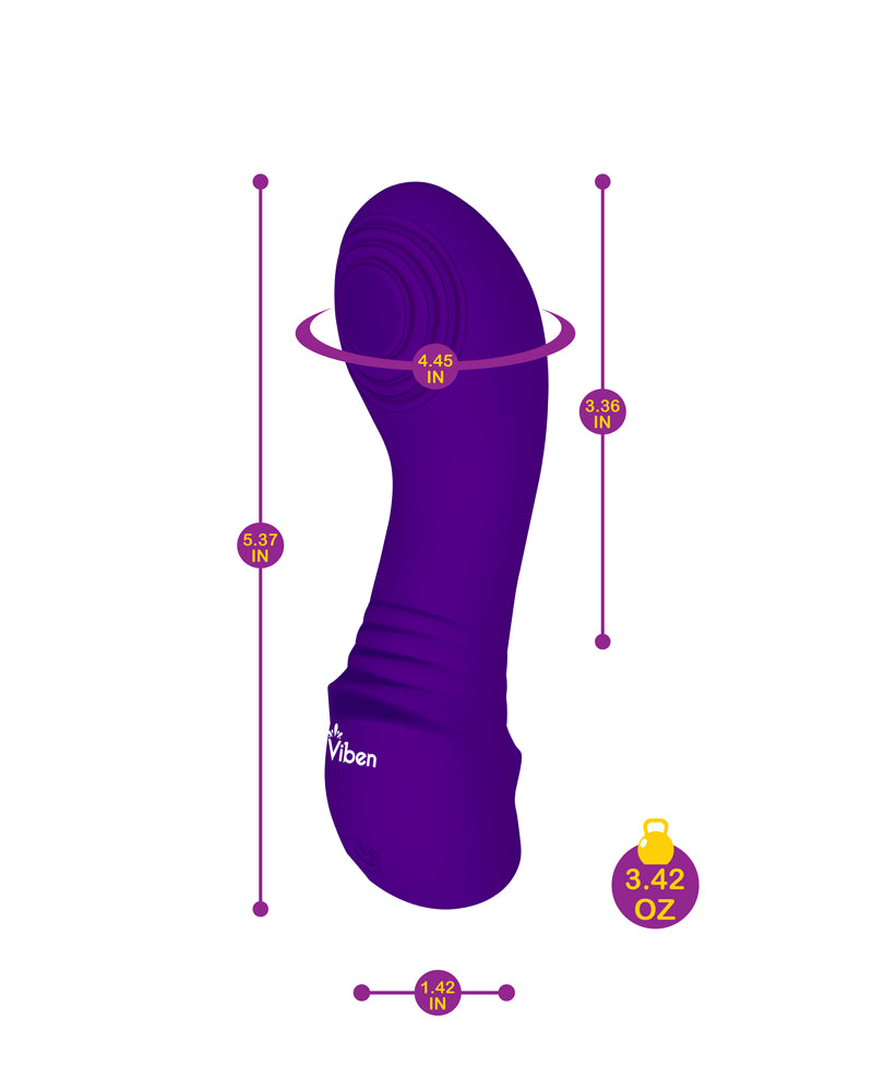 Sabela - Violet - Intense Mini G-Spot Vibe With Thumping Pad