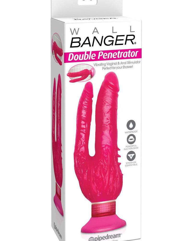 Waterproof Dbl Penetrator Wall Banger Pink