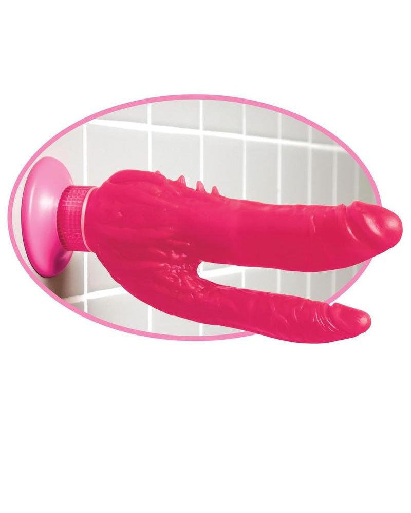 Waterproof Dbl Penetrator Wall Banger Pink