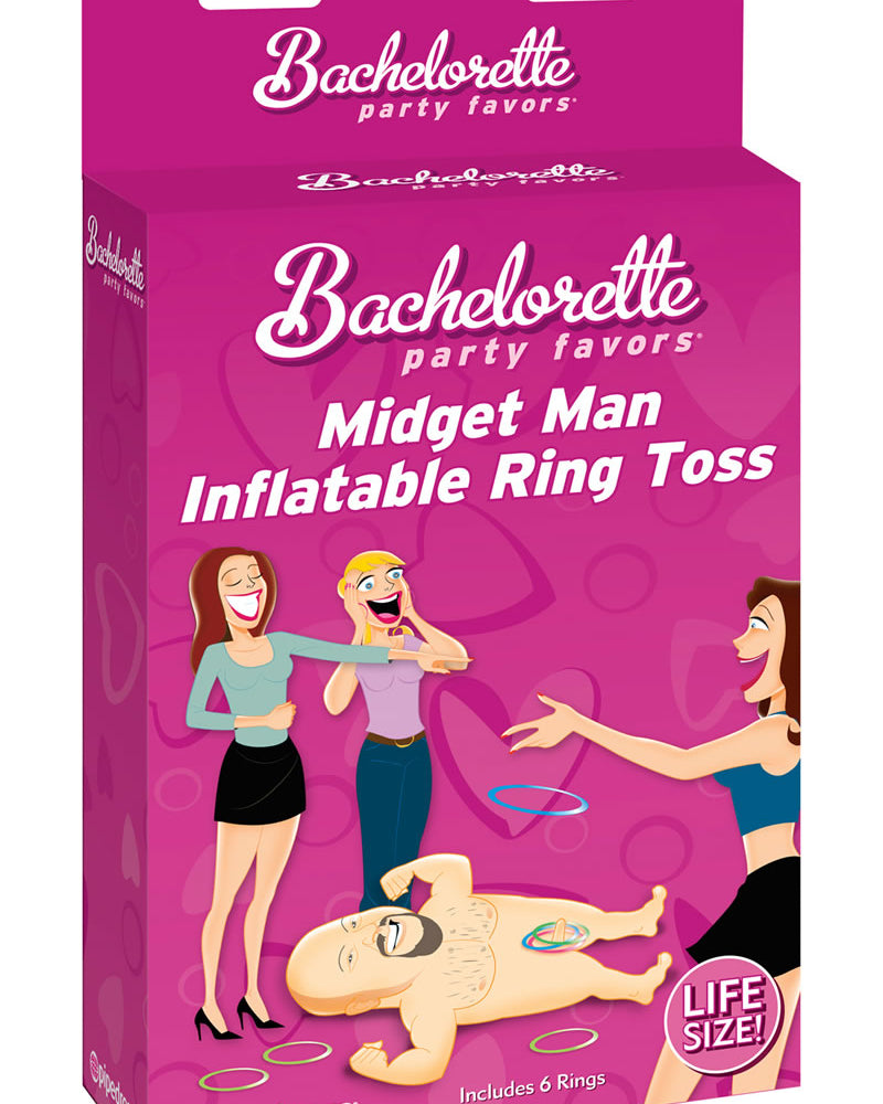 Lanzamiento de aro inflable de hombre enano de Bachelorette