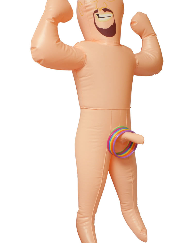 Lanzamiento de aro inflable de hombre enano de Bachelorette