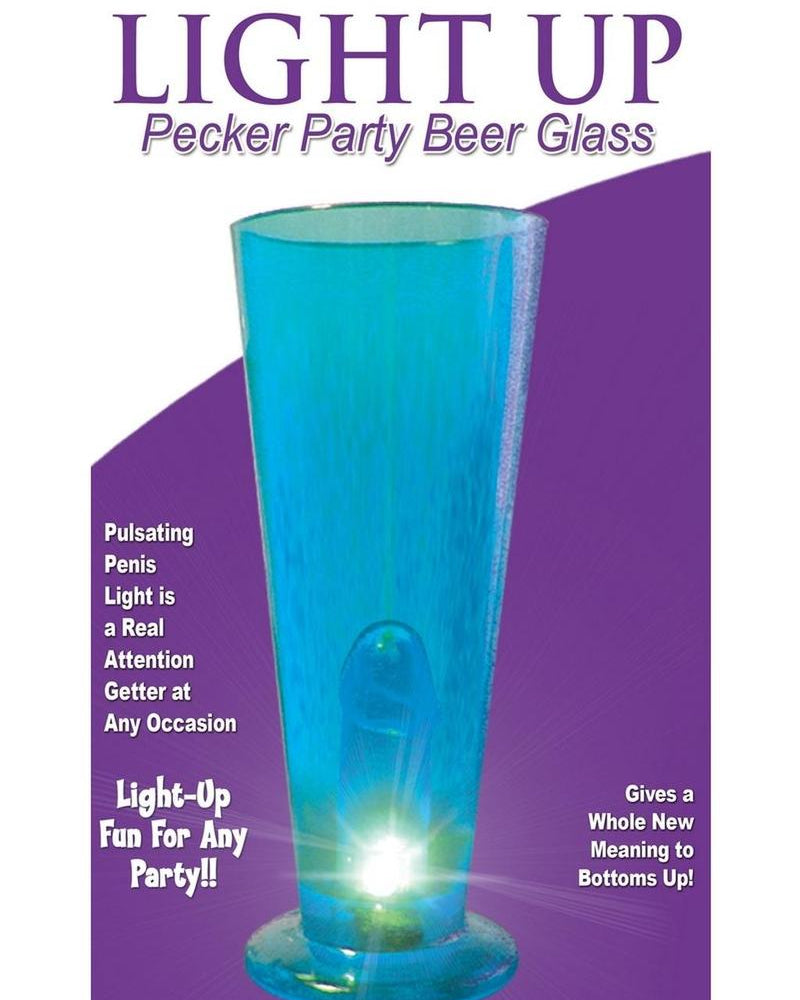 Vaso de cerveza iluminado Party Pecker azul