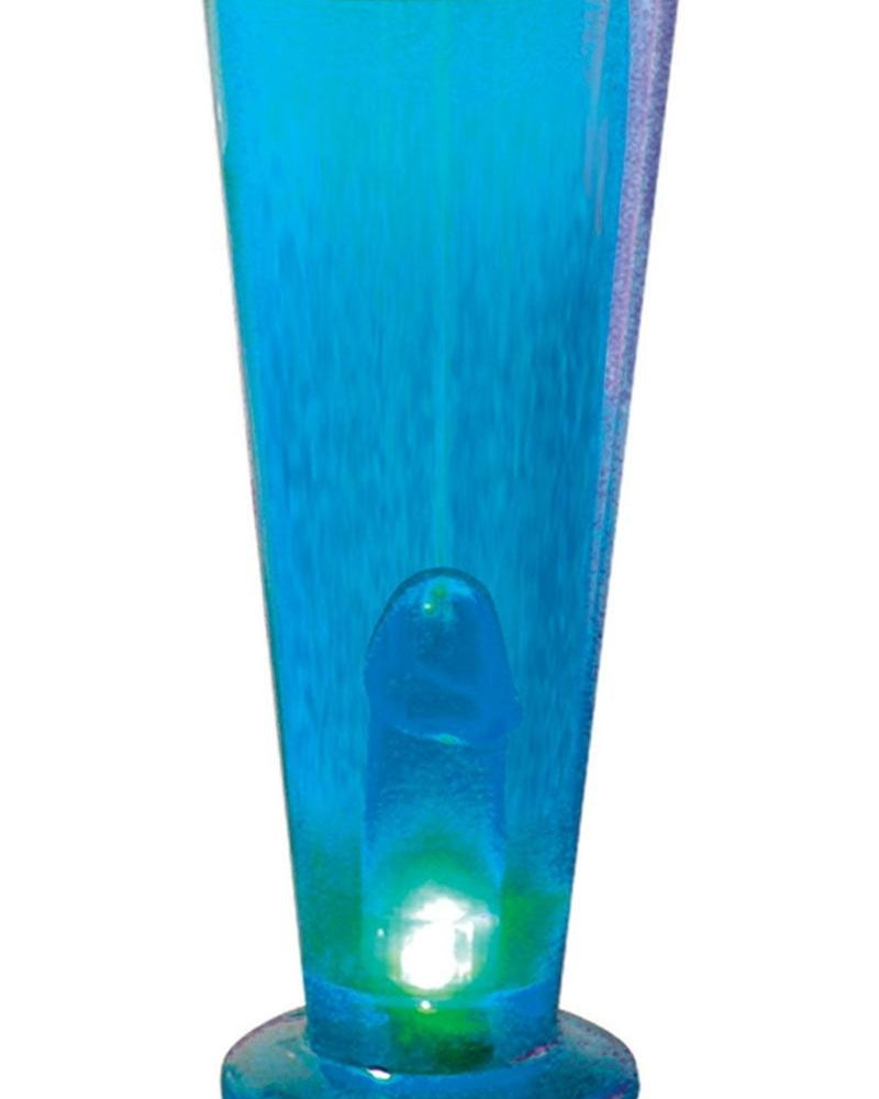 Vaso de cerveza iluminado Party Pecker azul