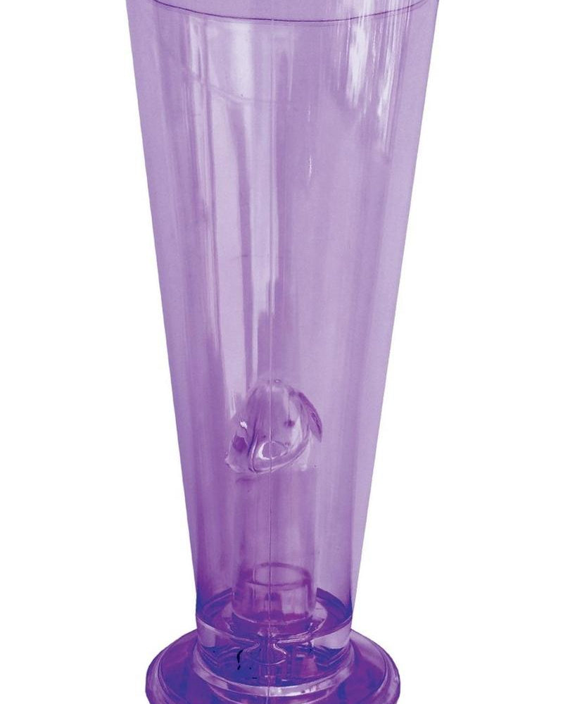 Vaso de cerveza iluminado Party Pecker morado
