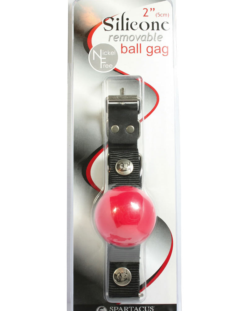 Nickel Free Silicone Ball Gag Lg Red