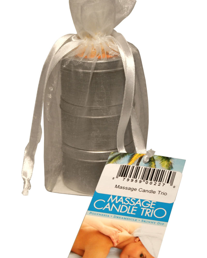 Trío de velas de masaje