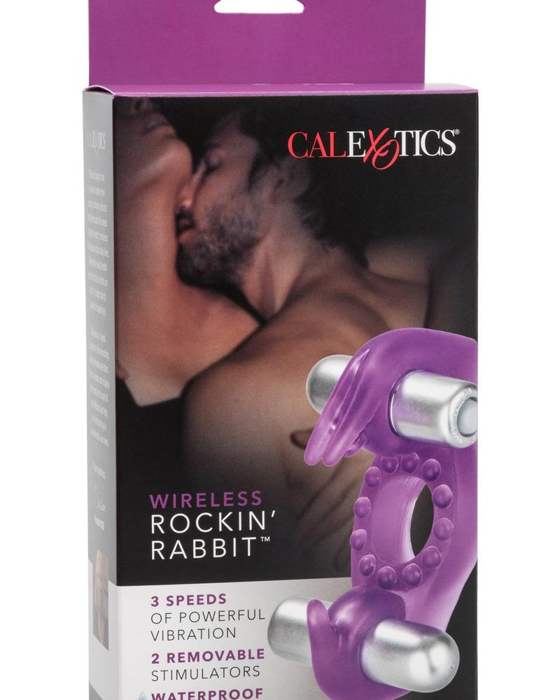 Conejo balancín inalámbrico con balas extraíbles de 3 velocidades, resistente al agua, morado