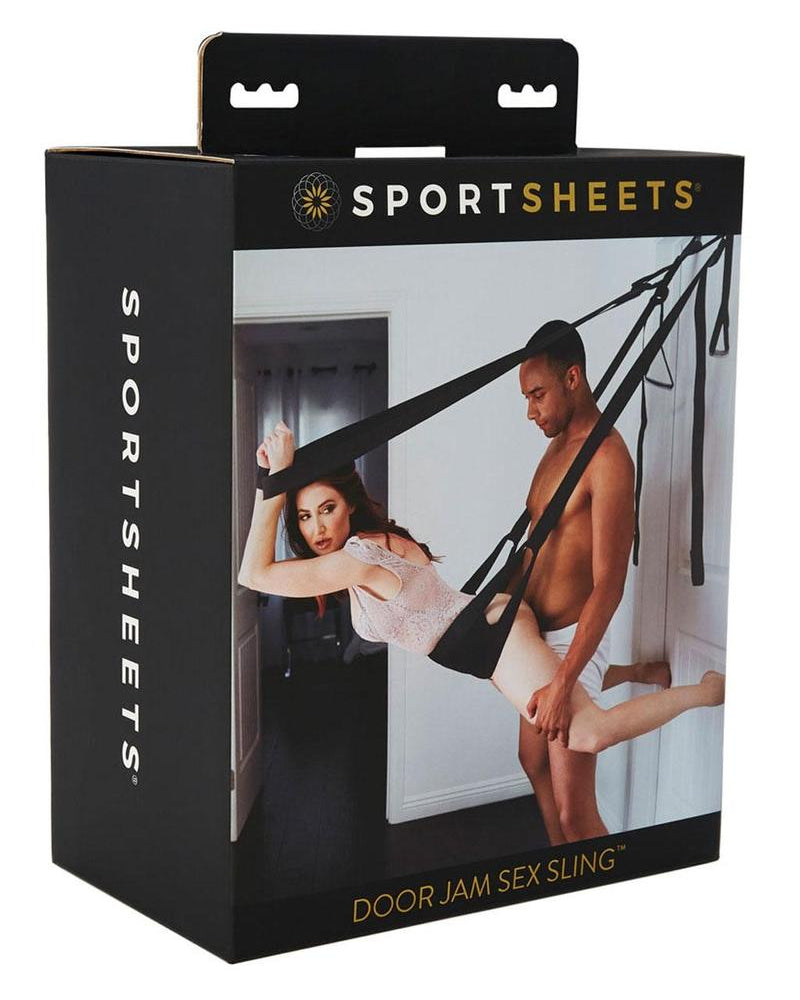 Correa sexual para puerta con cerradura negra