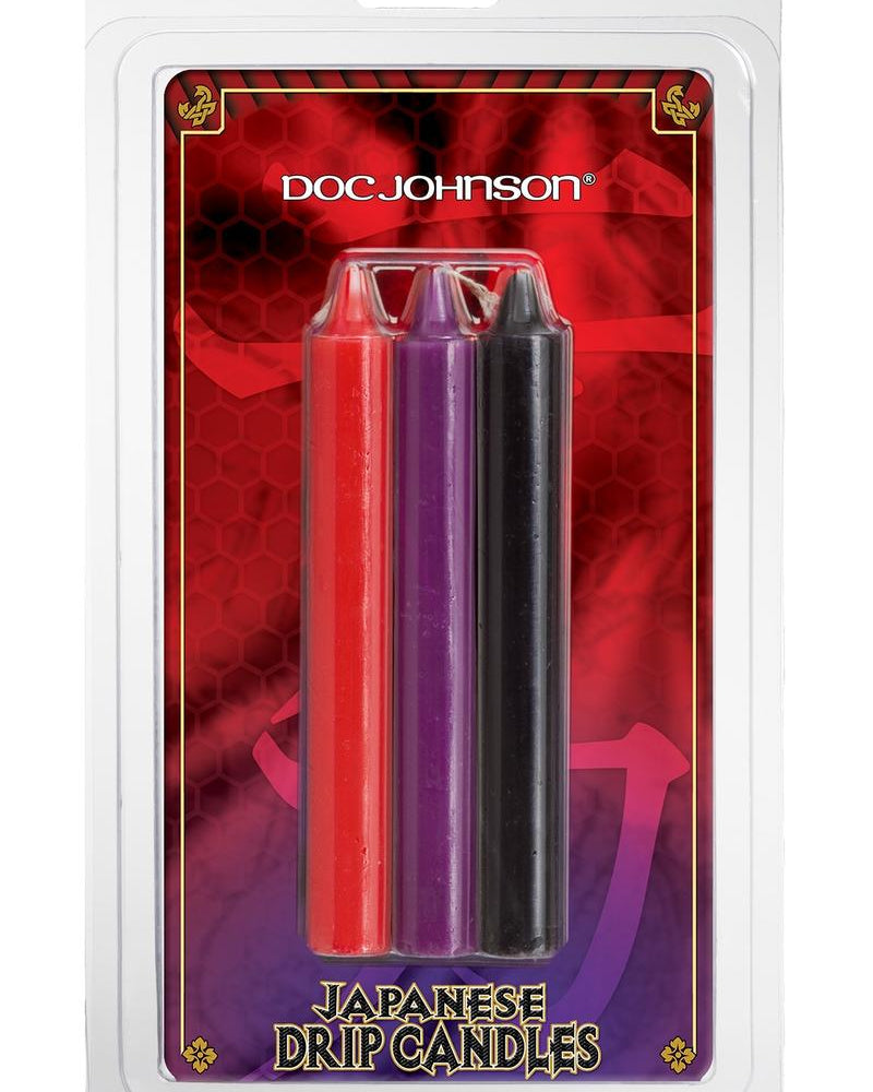 Velas de goteo japonesas, colores surtidos, 3 por paquete