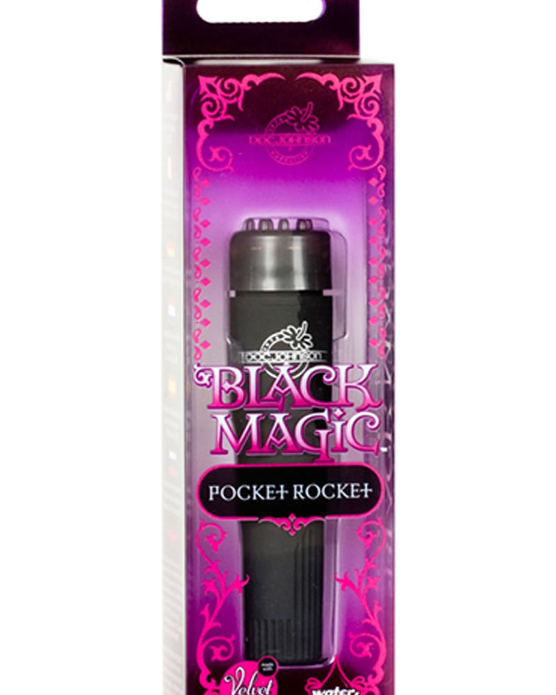 Black Magic Pocket Rocket Velvet Touch Waterproof 4.2 Inch Black