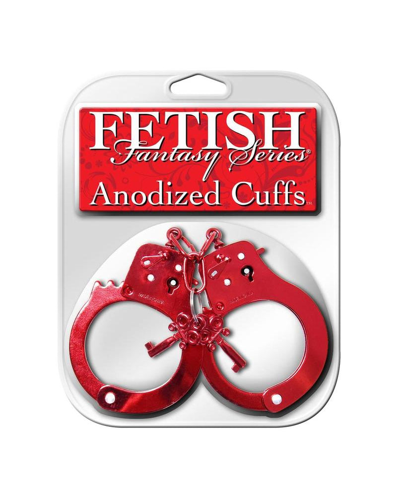 Fetish Fantasy Anodized Cuffs Red