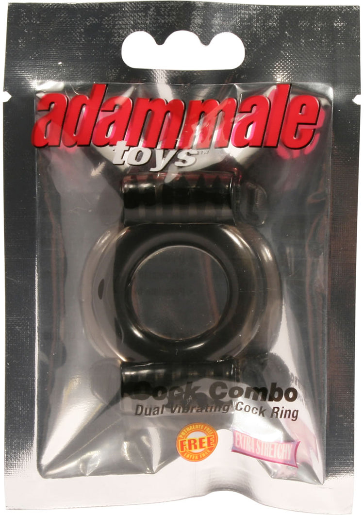 Anillo vibrador para pene de Adam Male Toys, color negro