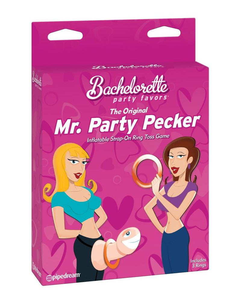 Regalos de despedida de soltera Juego de lanzamiento de aros inflables con correas de Mr Party Pecker