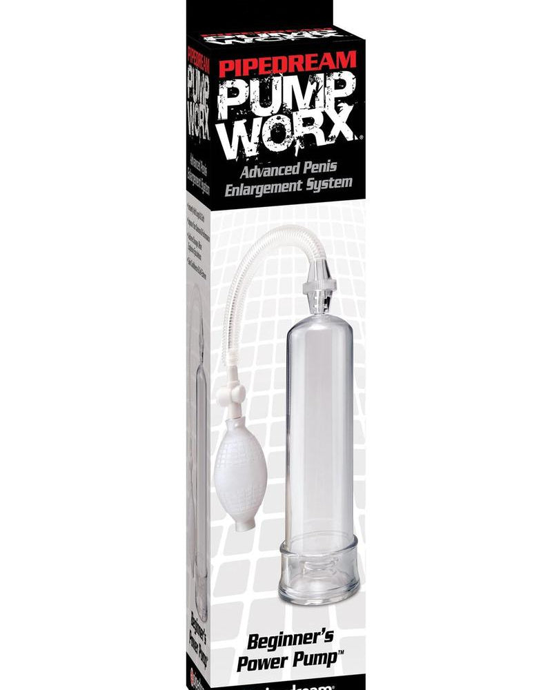 Pump Worx Beginners Power Pump With Cockring Clear