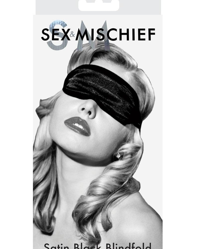 Venda de satén para travesuras sexuales, color negro