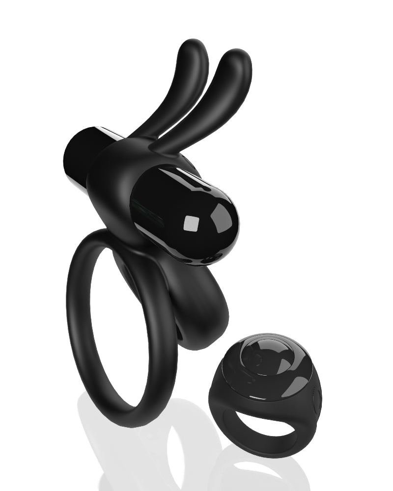 "Screaming O Remote Controlled Ohare Vibrating Ring - Black SO-ARCHAR-BL"