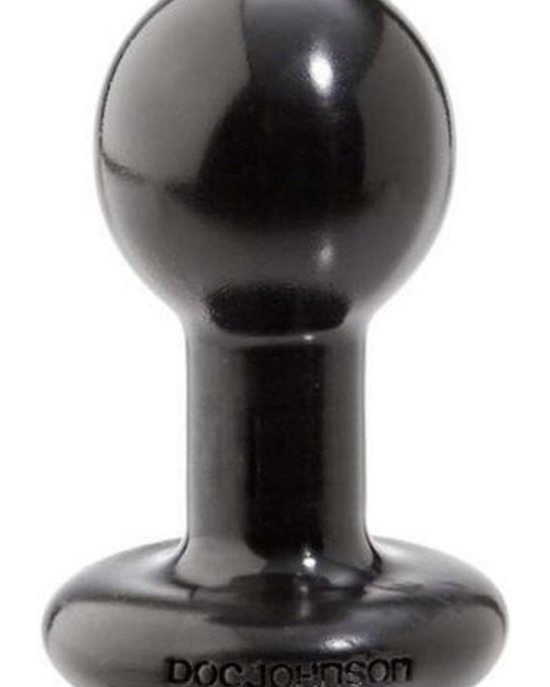Round Butt Plug Small 3 Inch Black