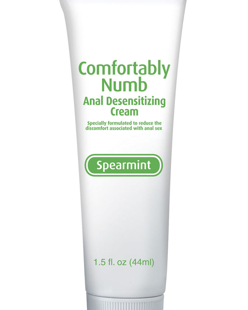Crema desensibilizante anal Comfortably Numb con sabor a menta verde, 1,5 onzas
