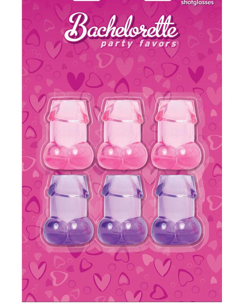 Vasos de chupito con forma de pene para despedida de soltera, 6 unidades