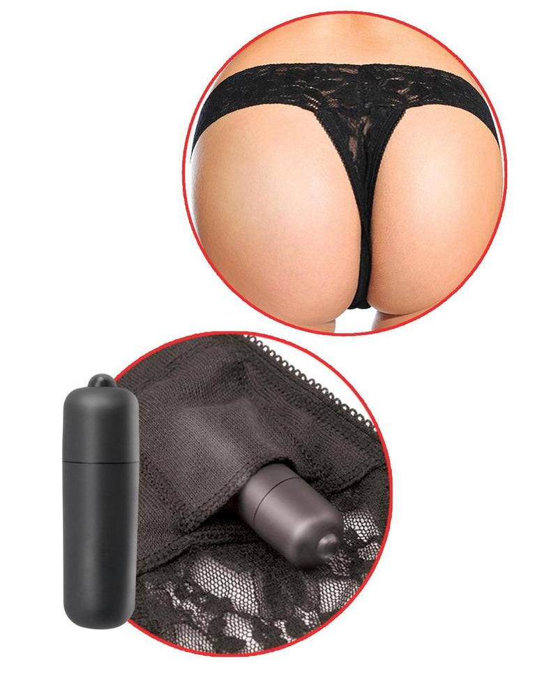 Fetish Fantasy Hanky Spank Me Vibrating Panties Plus Size Black