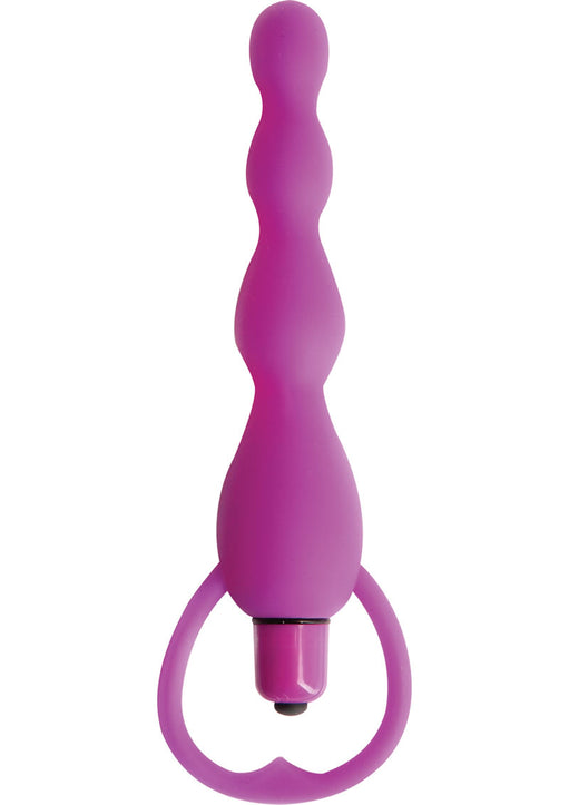 Climax Silicone Vibrating Bum Beads Waterproof Purple