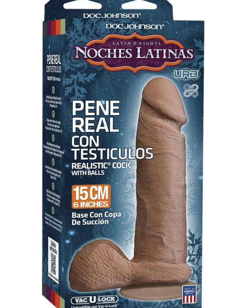 Noches Latinas Latin Nights Polla realista con bolas de 6 pulgadas de carne