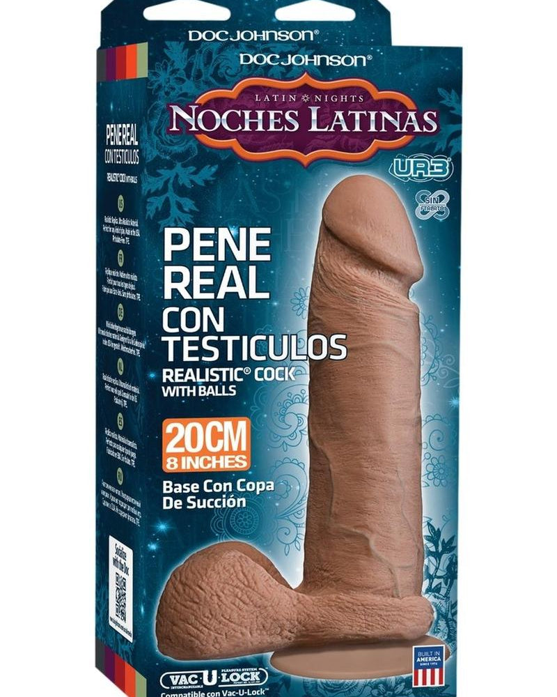 Noches Latinas Latin Nights Polla realista con bolas de 8 pulgadas de carne