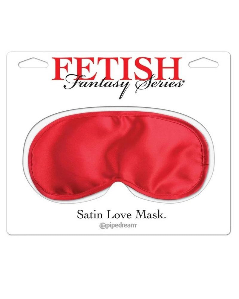 Máscara de amor de satén Fetish Fantasy roja