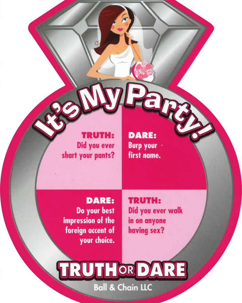 Posavasos de verdad o reto para la futura novia