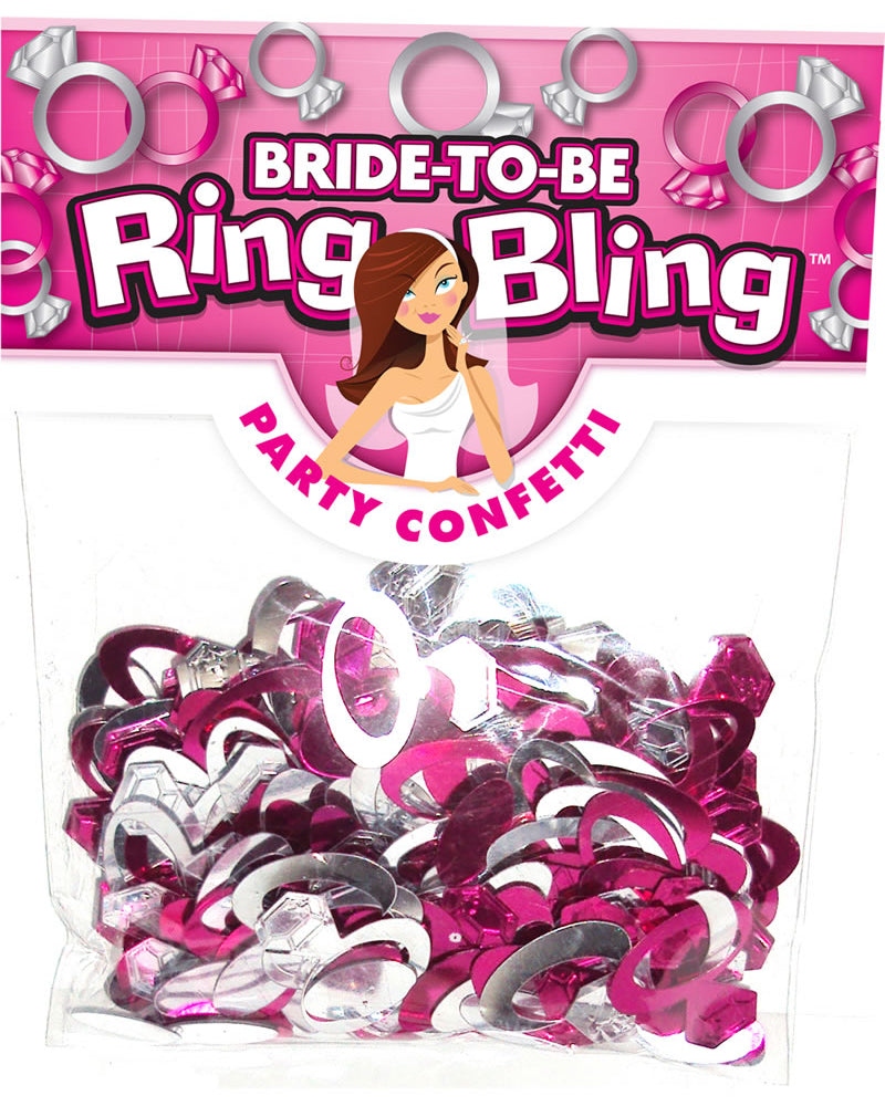 Confeti para fiesta con anillos de novia