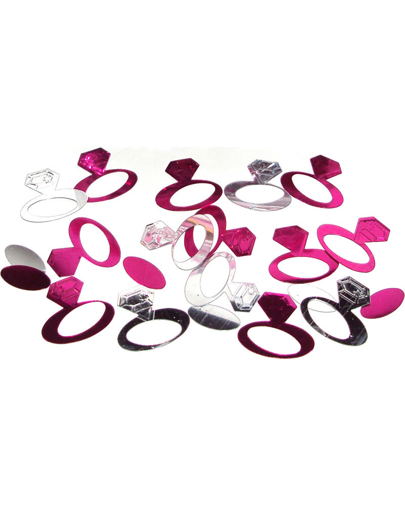 Confeti para fiesta con anillos de novia