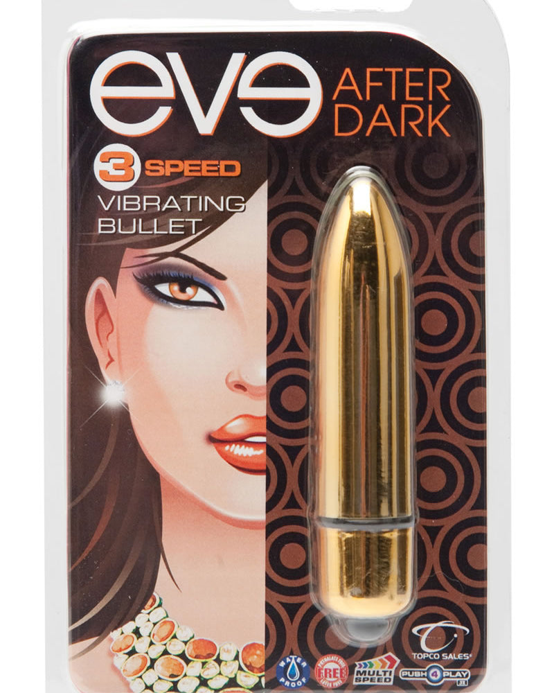Eve After Dark 3 Speed Vibrating Bullet Waterproof Gold
