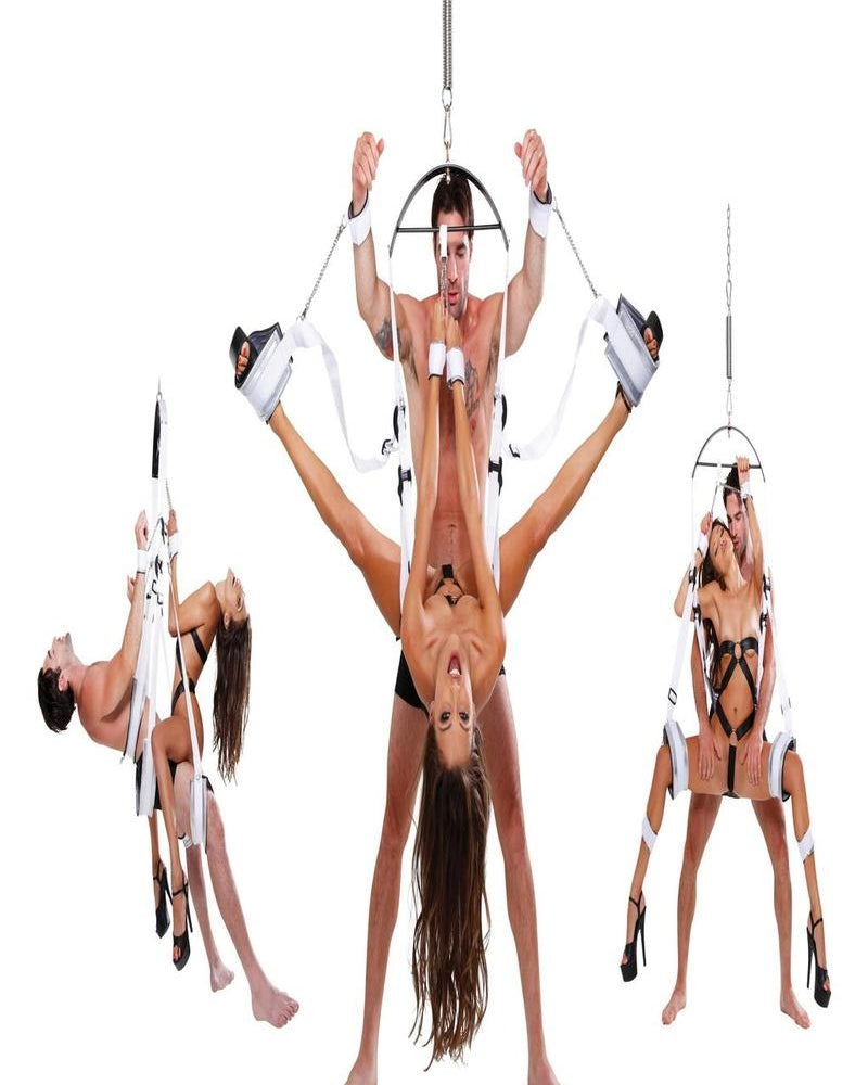 Fantasía Fetiche Fantasía Bondage Columpio Blanco