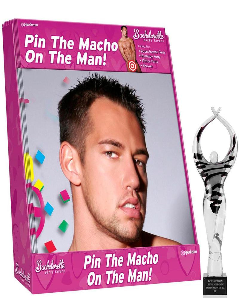 Recuerdos para despedida de soltera Juego Pin The Macho On The Man 12 unidades por mostrador