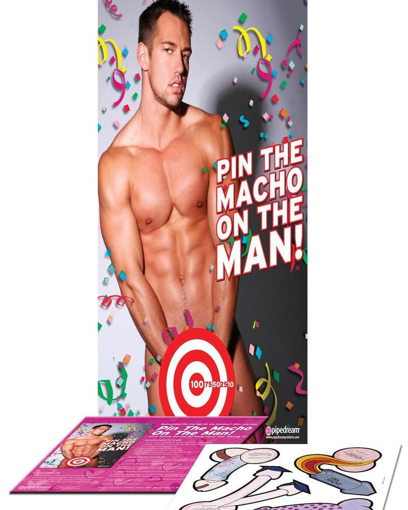Recuerdos para despedida de soltera Juego Pin The Macho On The Man 12 unidades por mostrador