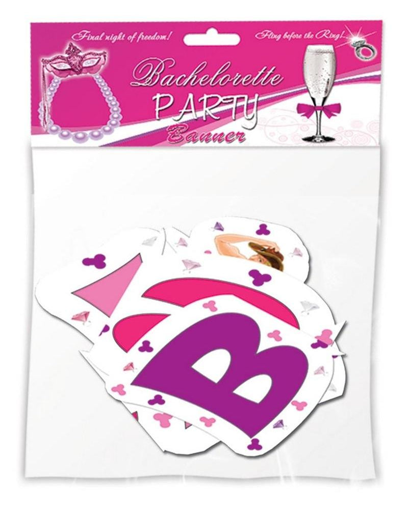 Banner con letras para despedida de soltera