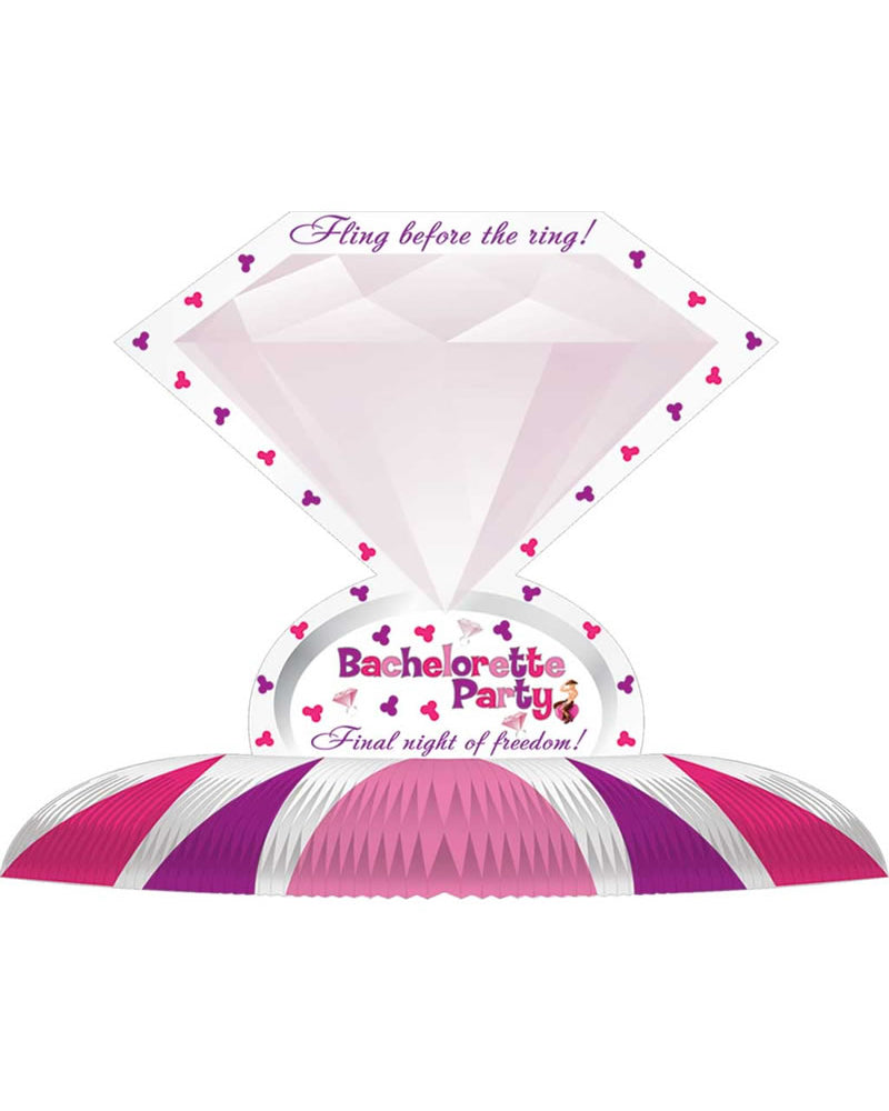 Anillo de diamantes para centro de mesa de despedida de soltera