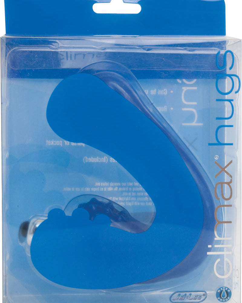 Vibrador Climax Hugs Bumby resistente al agua, color azul