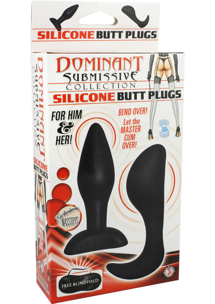 Tapón anal de silicona para sumisión dominante, resistente al agua, color negro