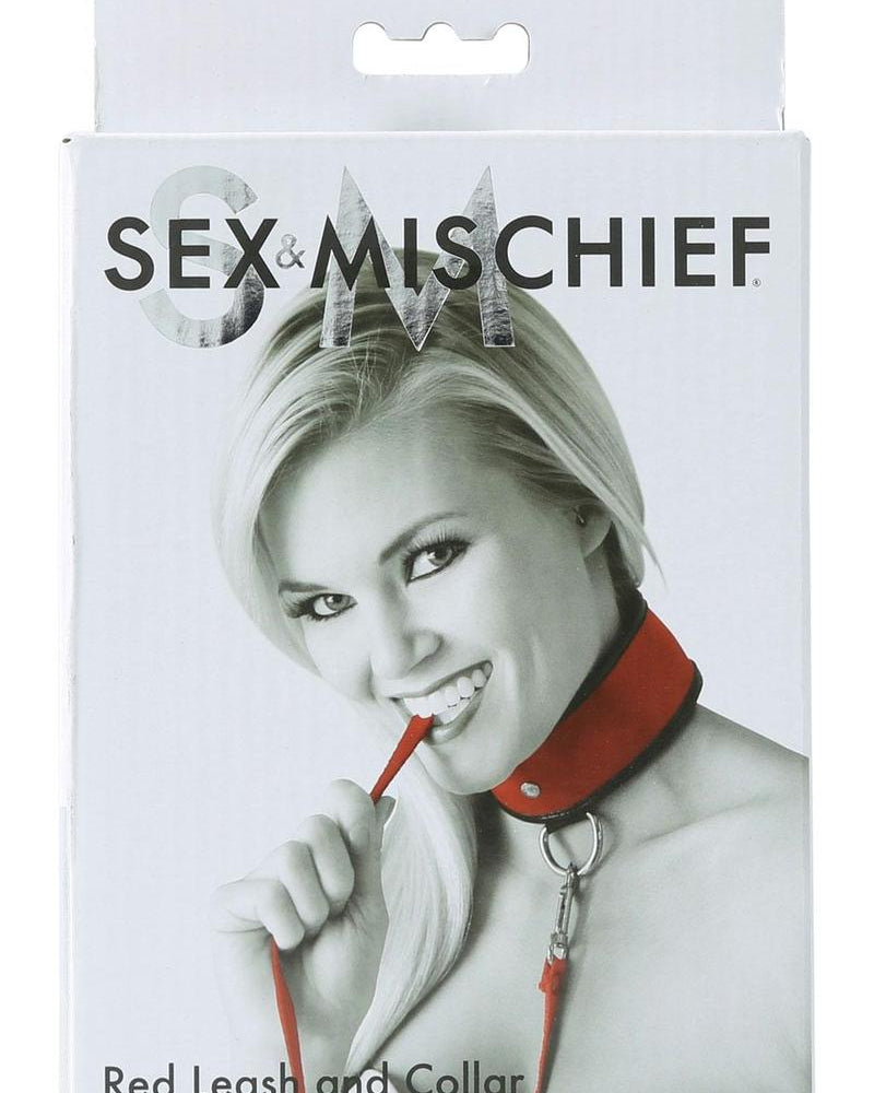 Correa y collar rojo Sex And Mischief