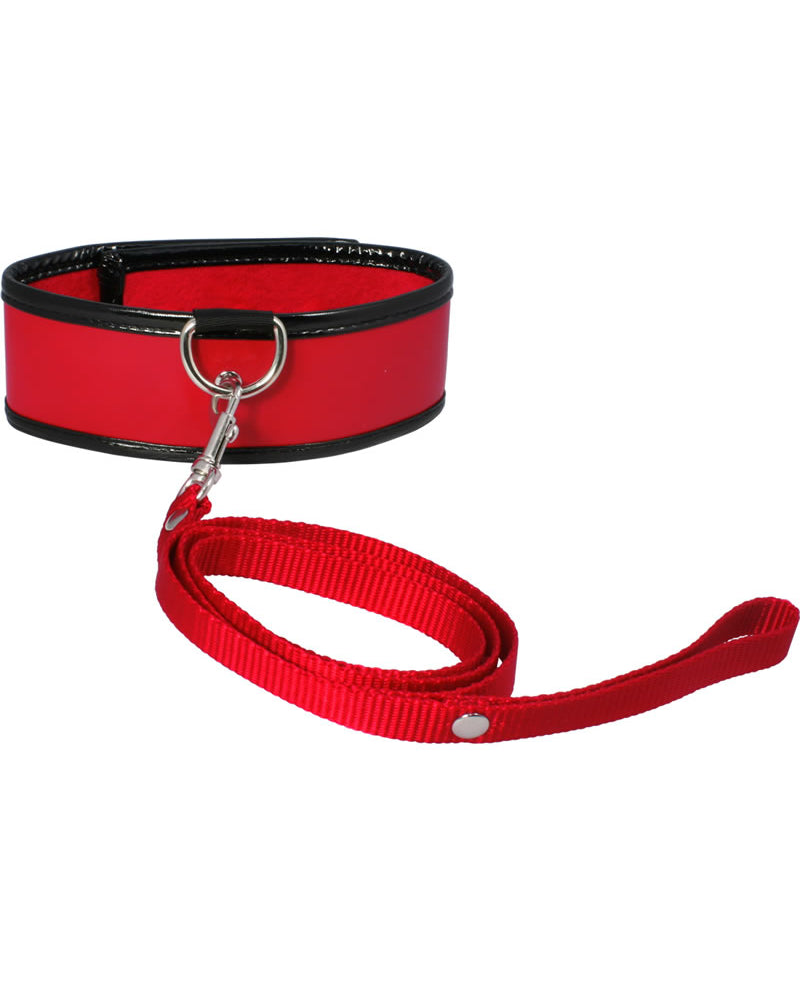 Correa y collar rojo Sex And Mischief